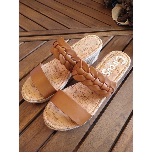 Circus Sam Edelman Boho, Summer, Earthy brown 9 .5 leather espadrilles - Picture 3 of 10